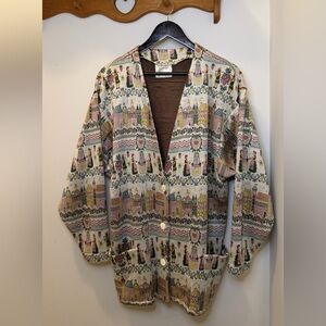 Multicolor Patterned Women's Cardigan